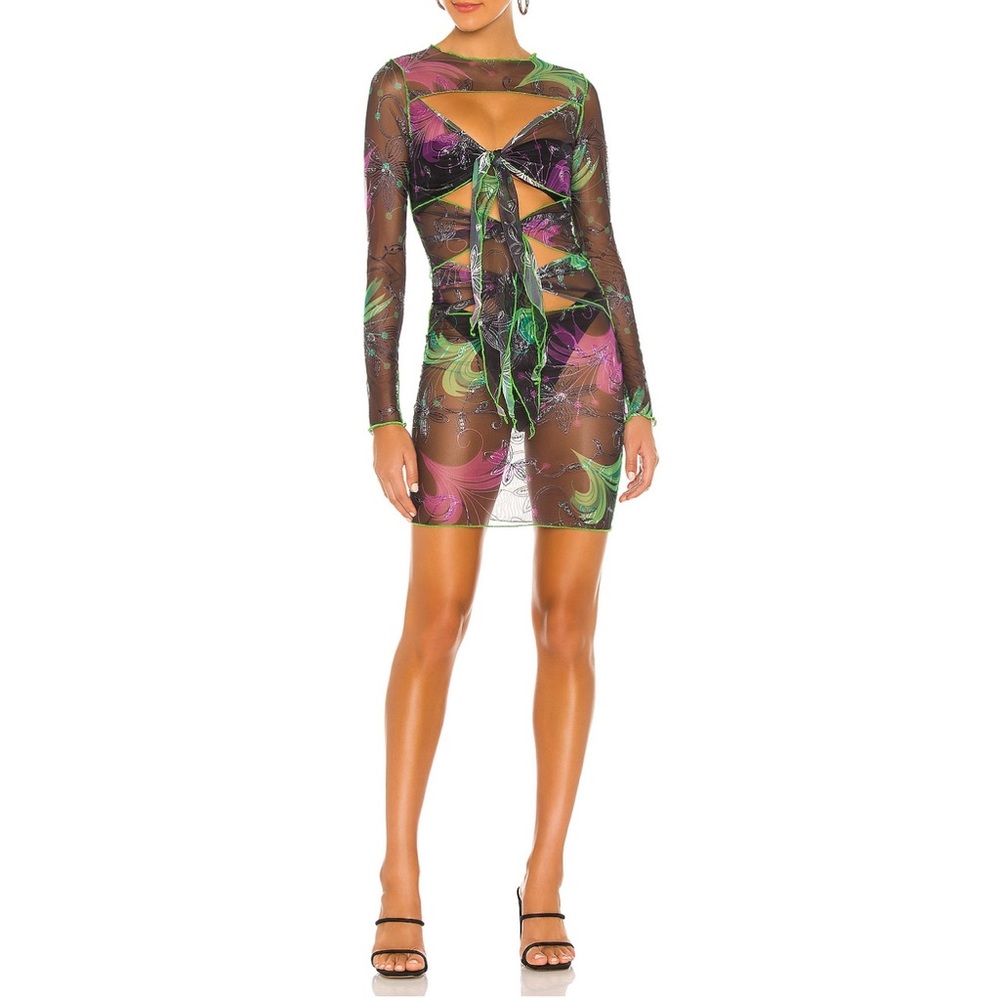 Kim Shui Multi Tie Mesh Dress size: Large